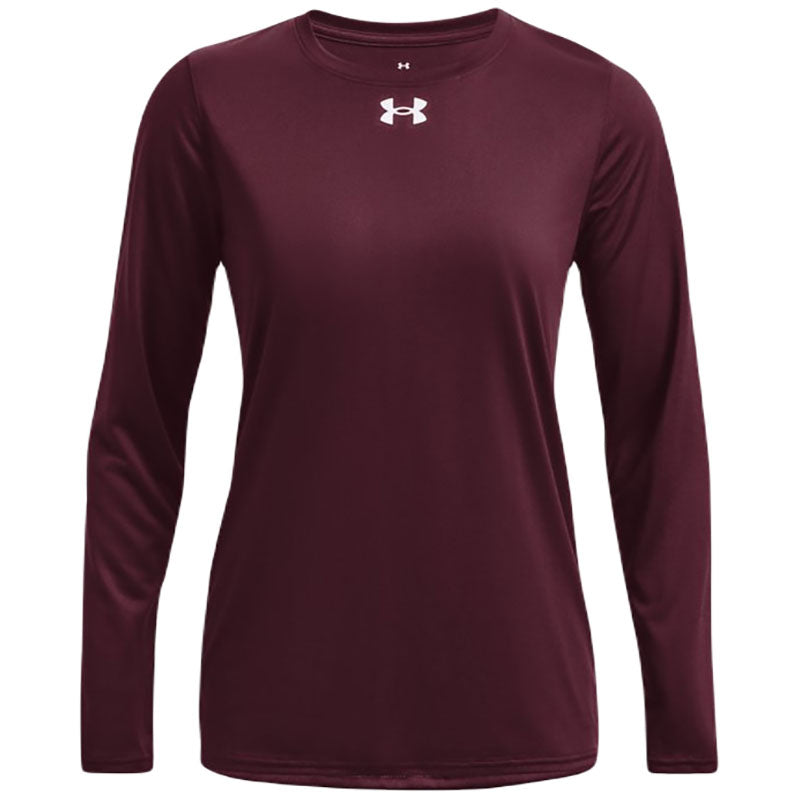 Under Armour Women's Stunning Maroon/White Team Tech Long Sleeve - A Must - Have!