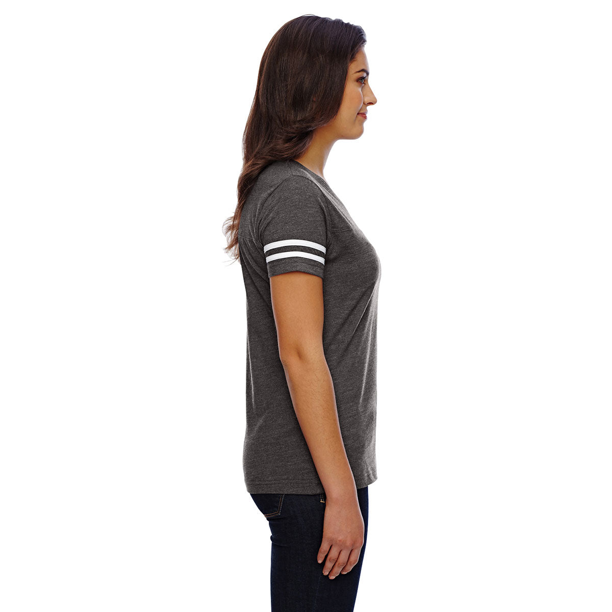 LAT Women's Retro Smoke/Blended White Football Elegant Jersey T-Shirt