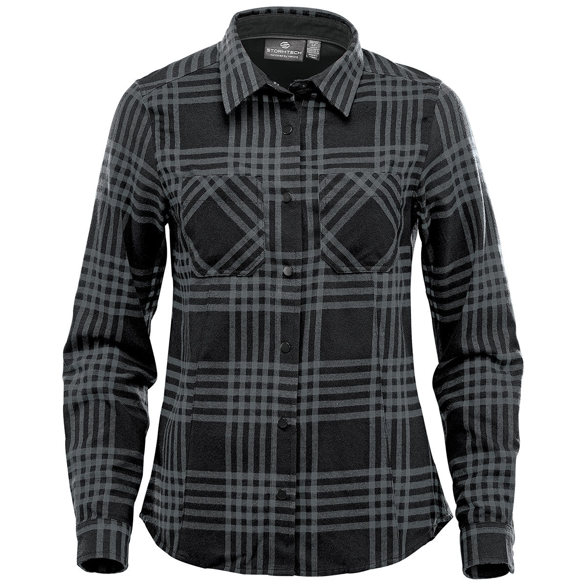 Stormtech Women's Carbon/Black Santa Fe Stylish Long Sleeve Shirt