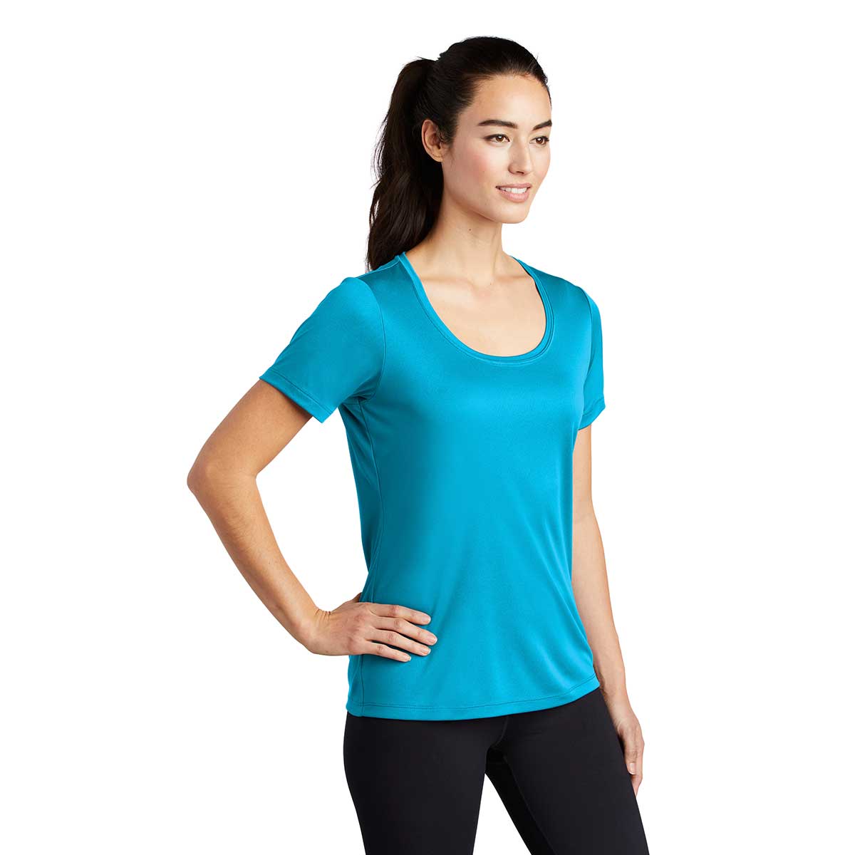 Sport-Tek Women's Sapphire Posi-UV Pro Scoop Neck Tee: The Ultimate Versatile Tee