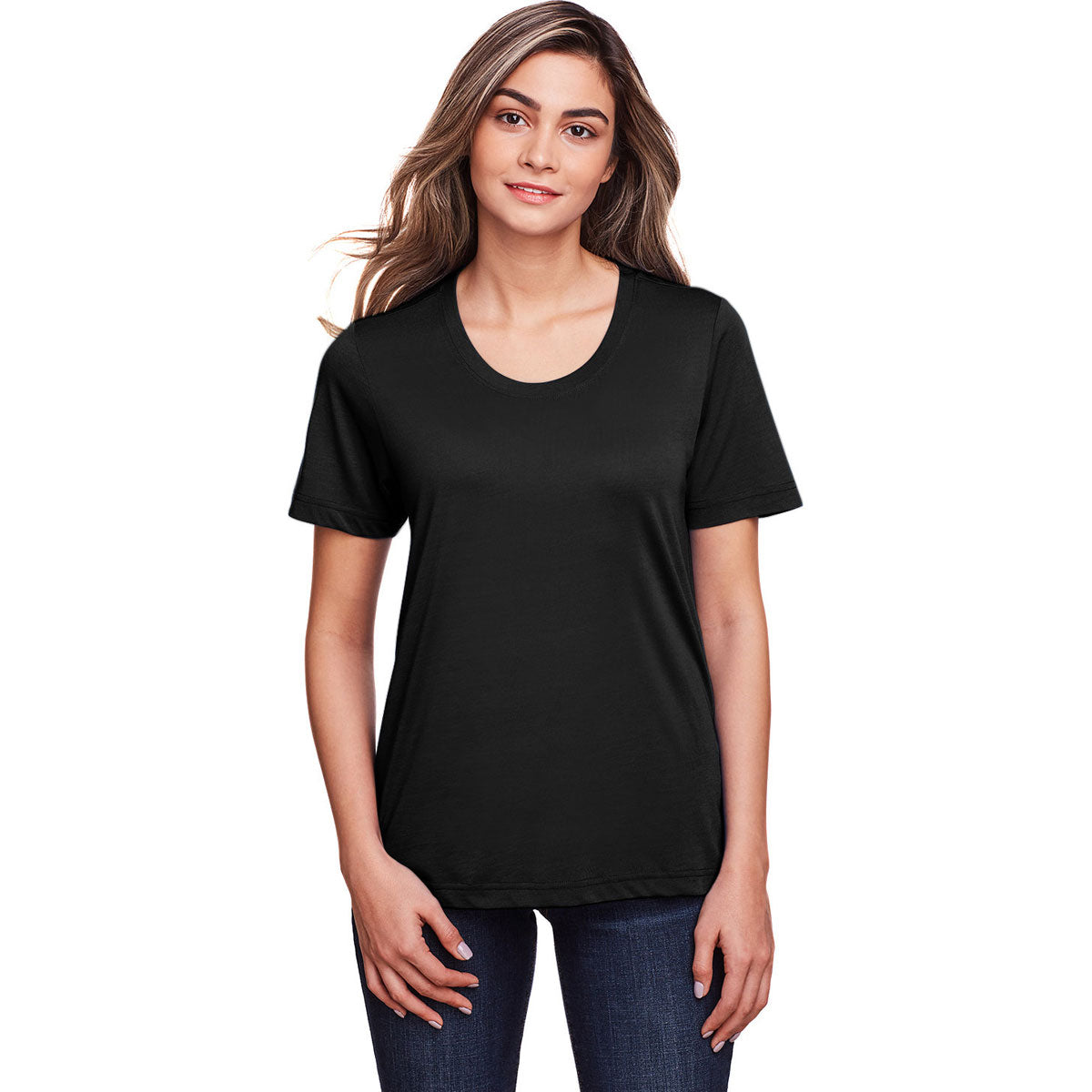 Core 365 Women's Black Fusion ChromaSoft Performance T-Shirt - The Ultimate Activewear