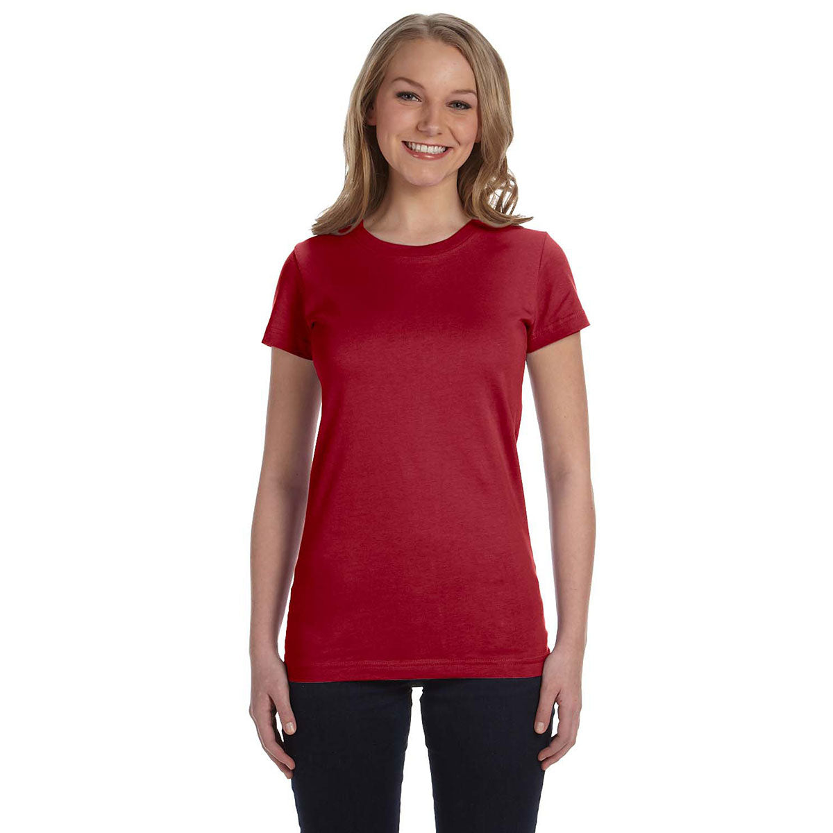 LAT Women's Stunning Garnet Junior Fit Fine Jersey T-Shirt