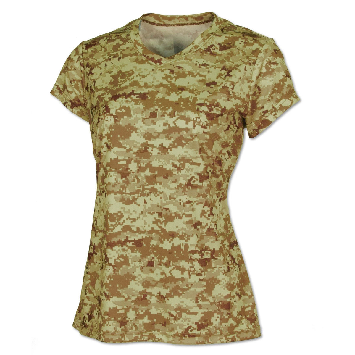 BAW Women's Desert Xtreme Tek Digital Camo Short Sleeve Shirt: A Patriotic Fashion Statement