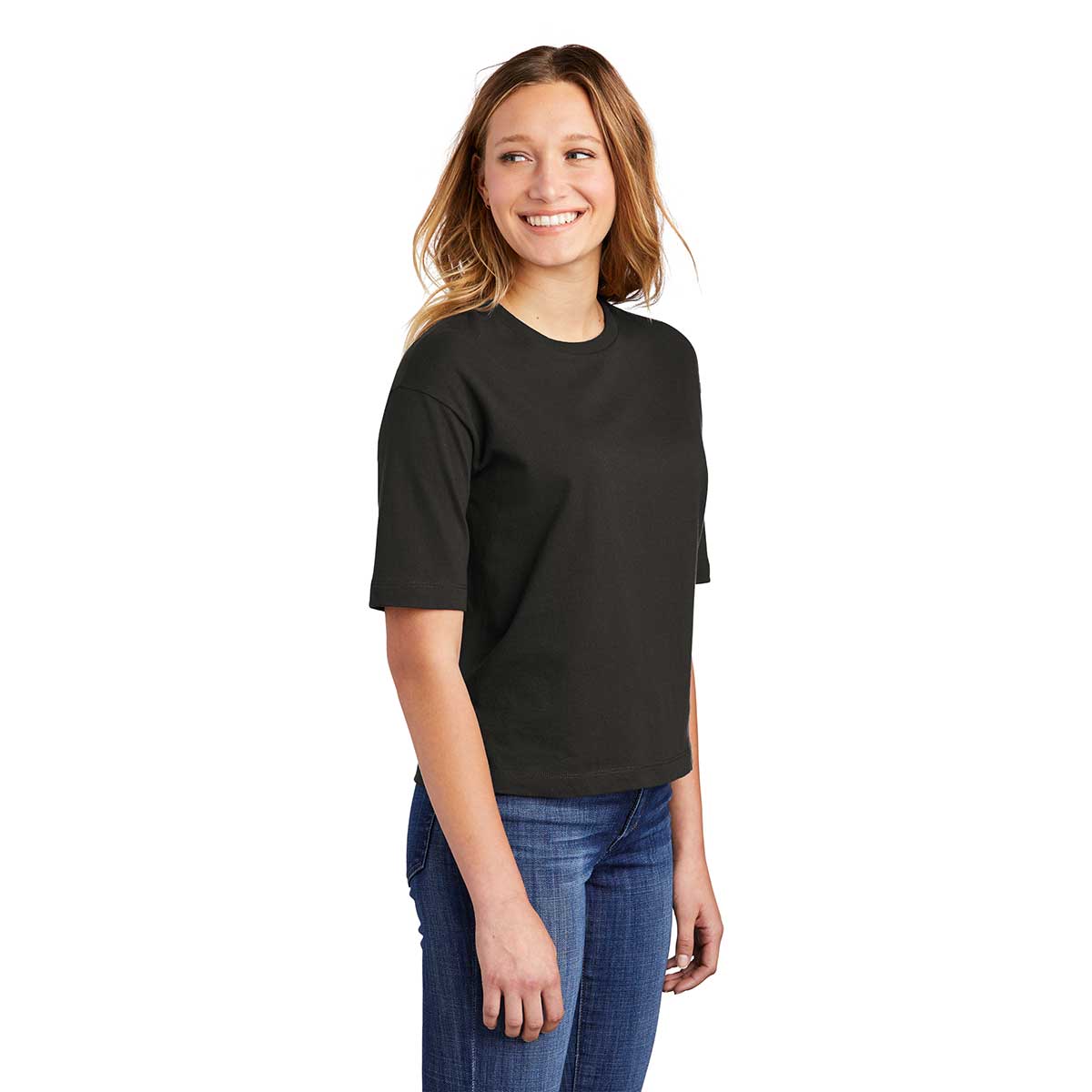 District Women's Striking Black V.I.T. Boxy Tee