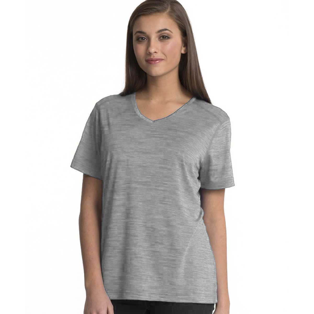 Charles River Women's Grey Space Dye Performance Tee - Unleash Your Style!