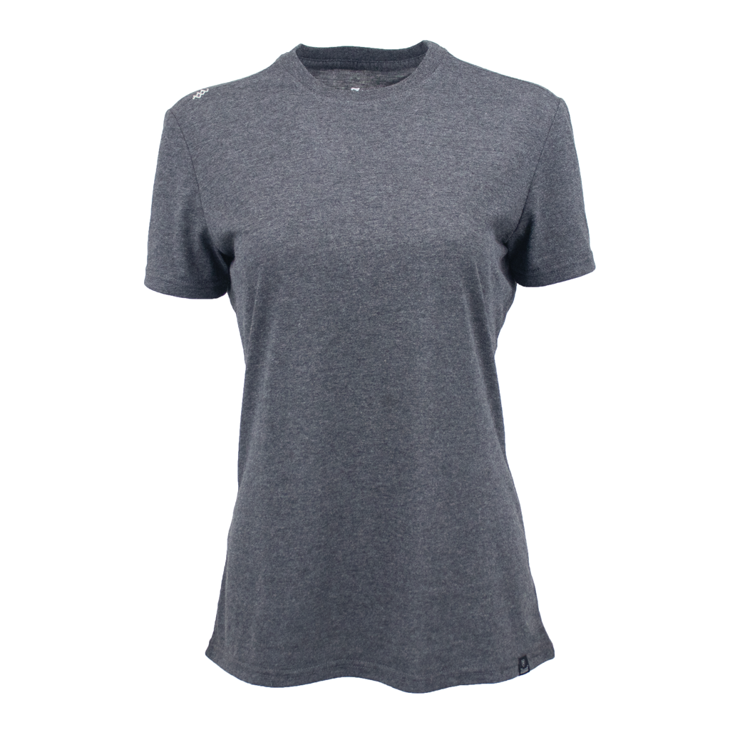 Zusa Women's 48-Hour Black Heather Tamarac Tee - A Sustainable Fashion Statement