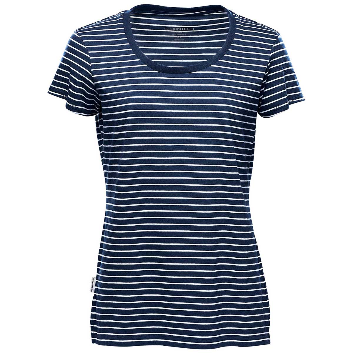 Stormtech Women's Stylish Navy/White Railtown Crew Neck Tee