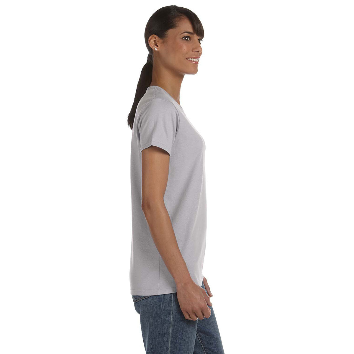 Gildan Women's Sport Grey 5.3 oz. Custom-Printed T-Shirt