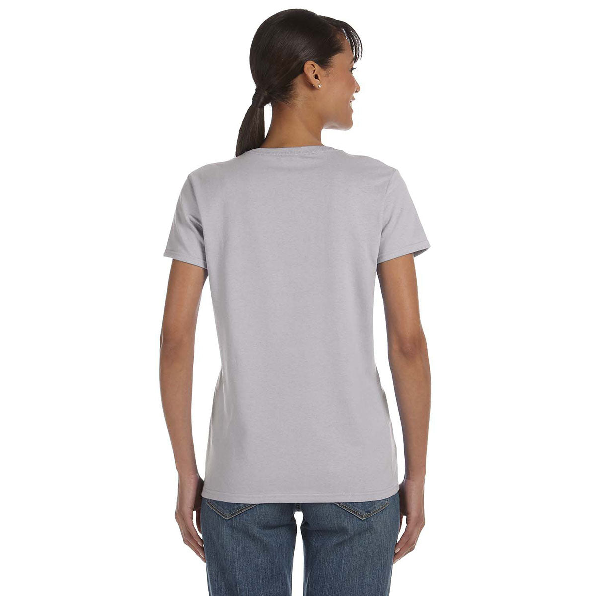 Gildan Women's Sport Grey 5.3 oz. Custom-Printed T-Shirt