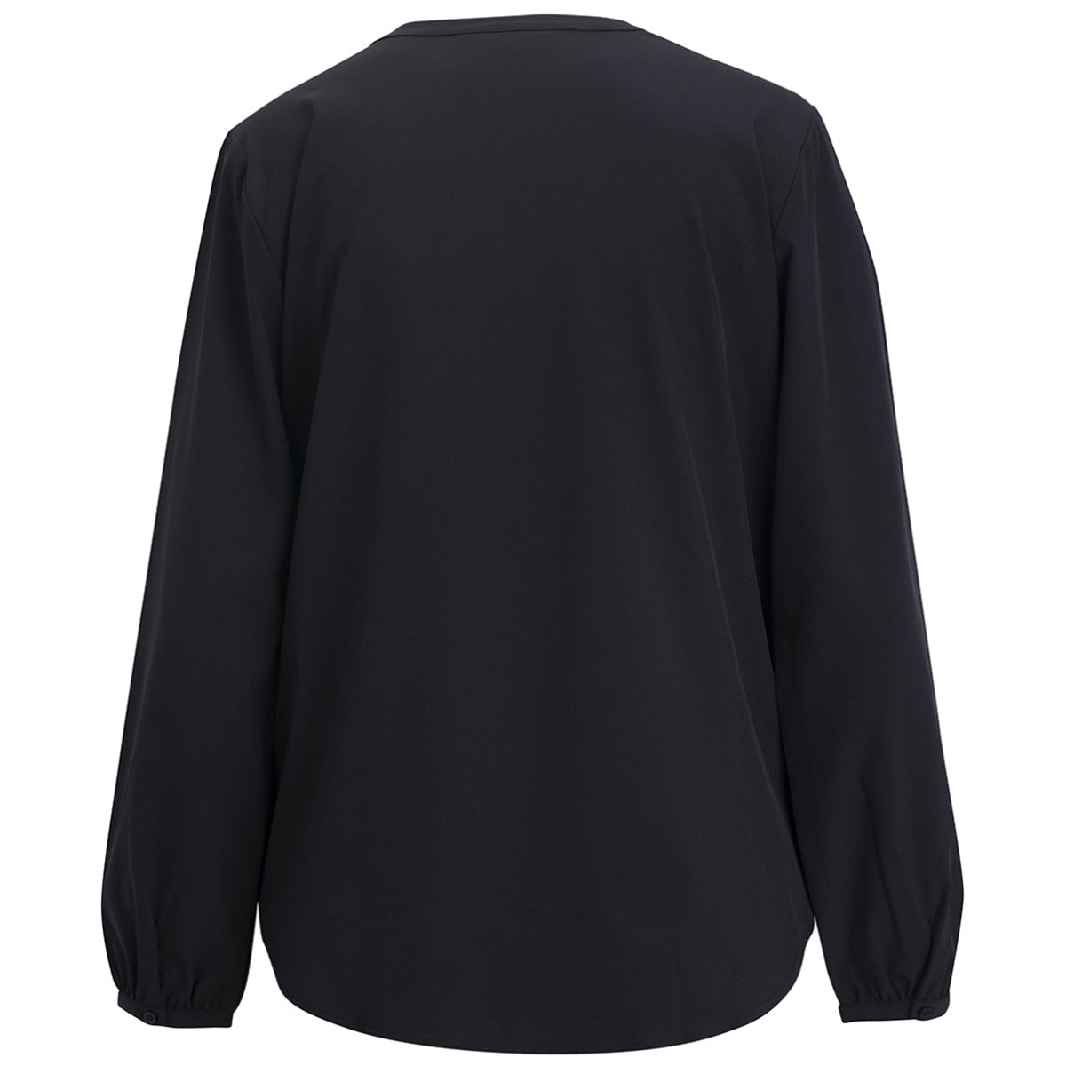 Edwards Stylish Women's Black Open V-Neck Blouse