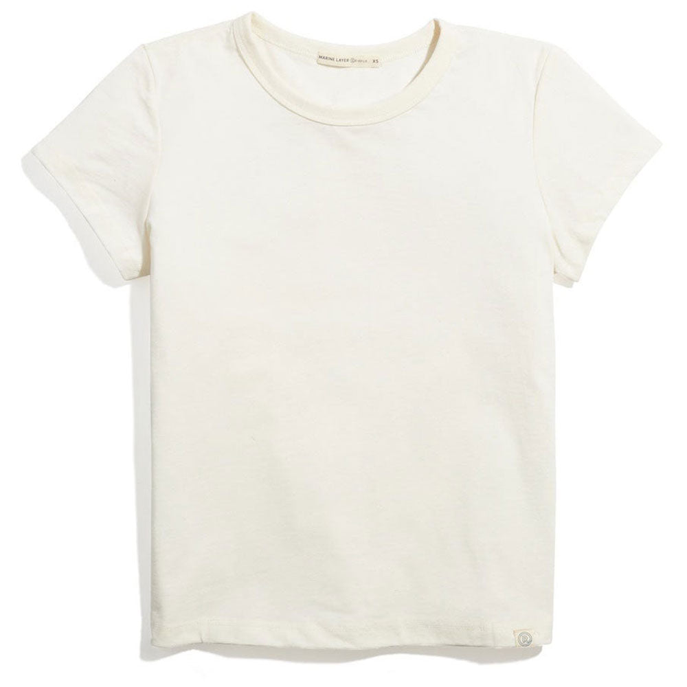 Marine Layer Women's Stunning Natural Re-Spun Signature Crew