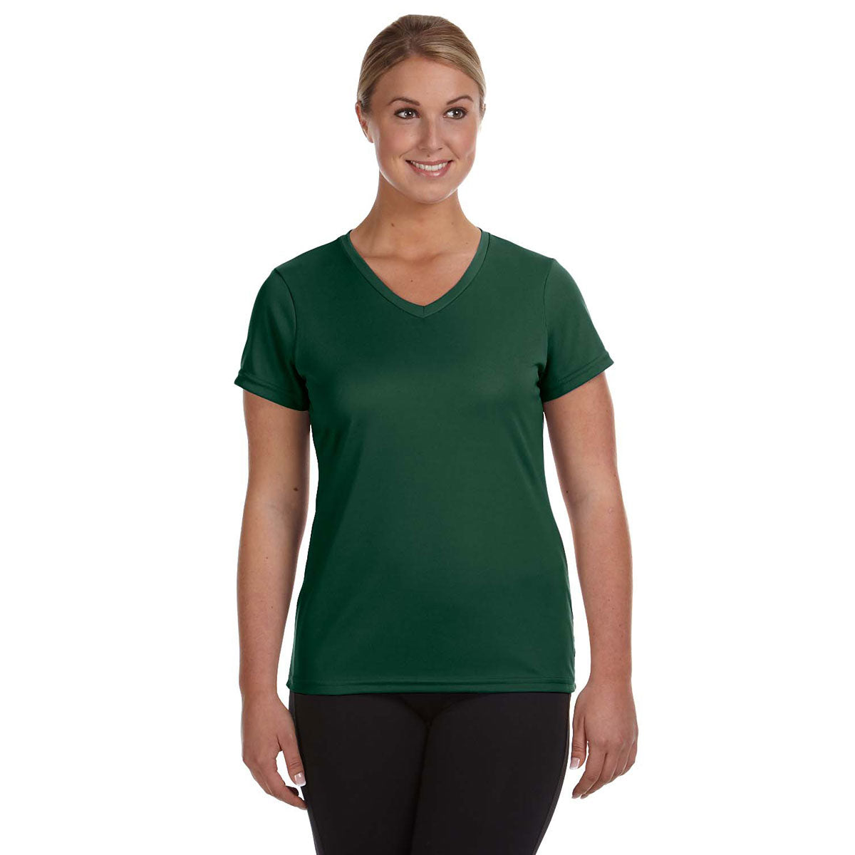 Augusta Sportswear Women's Stunning Dark Green Wicking T-Shirt