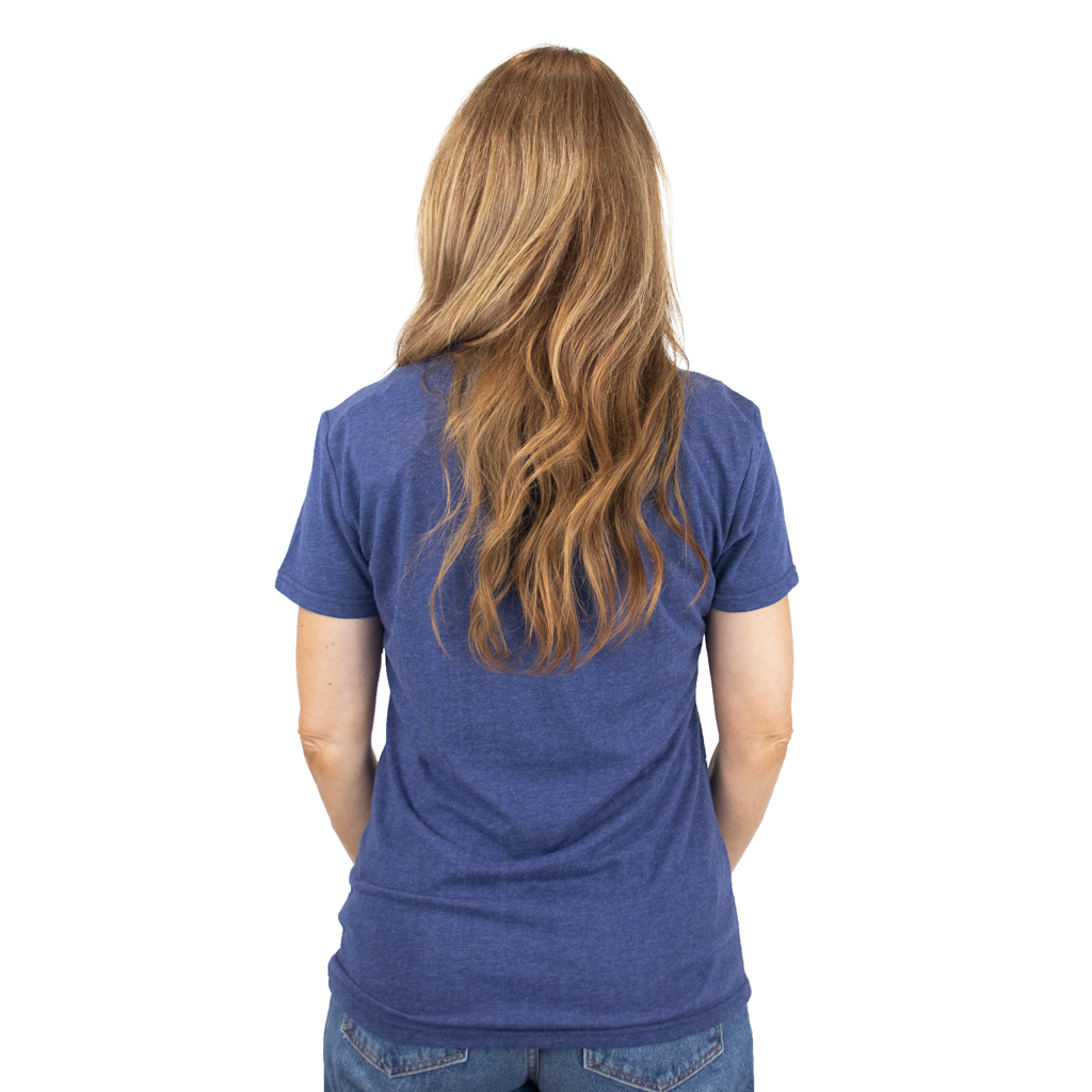 48-Hour Zusa Women's True Navy Heather Tamarac Tee: Stylish, Sustainable, and Comfortable!