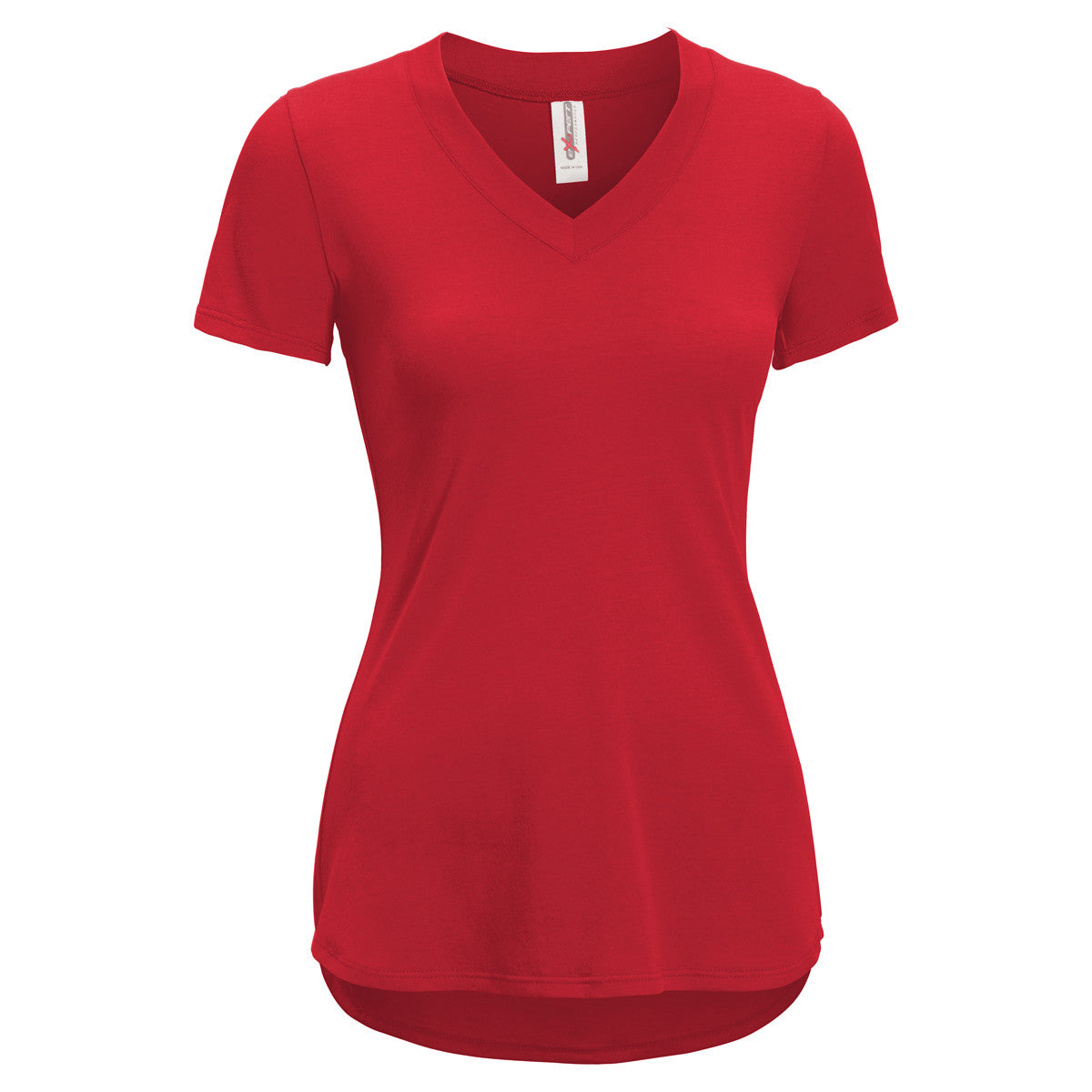 Stylish Expert Women's Deep Red TriTec Deep V-Neck Workout Tee