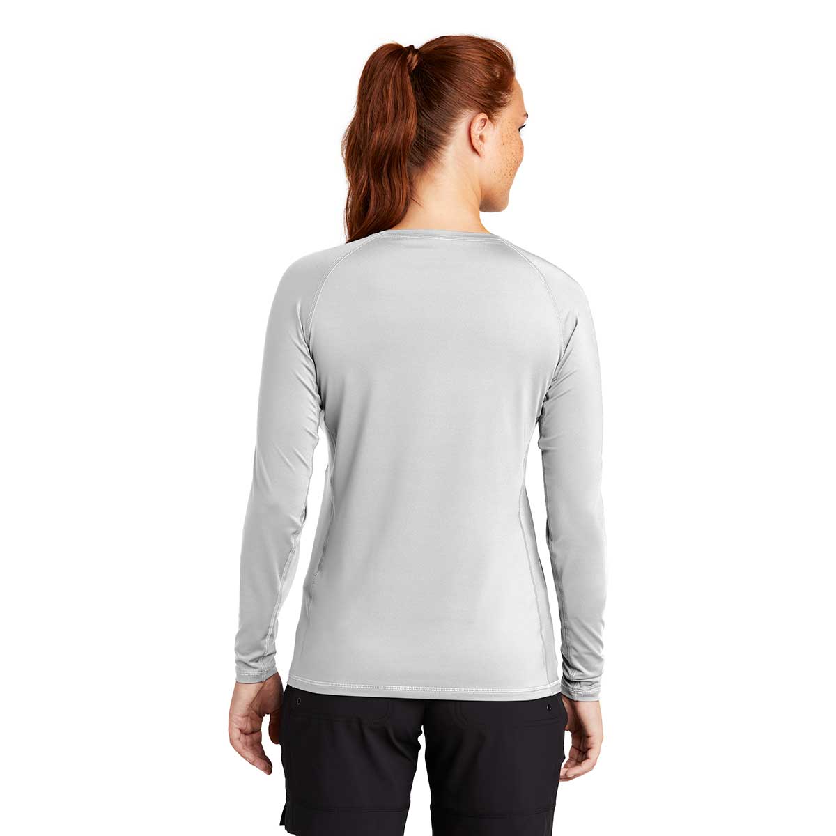 Sport-Tek Women's Stunning White Long Sleeve Rashguard Tee