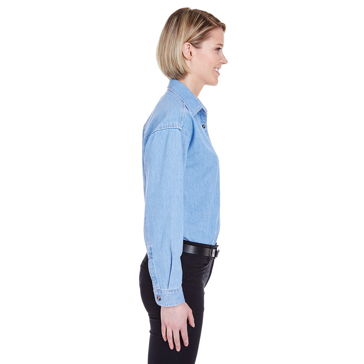 UltraClub Women's Light Blue Cypress Denim - A Stylish Corporate Essential