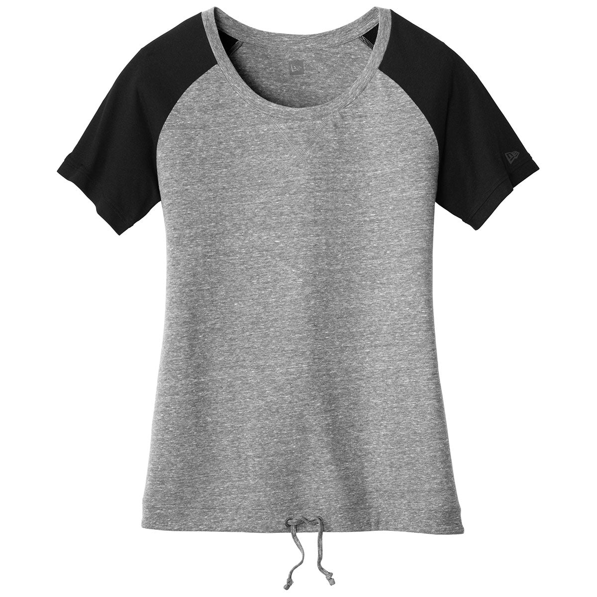 New Era Women's Shadow Grey/Black Tri-Blend Performance Cinch Tee - A Must-Have for Female Professionals