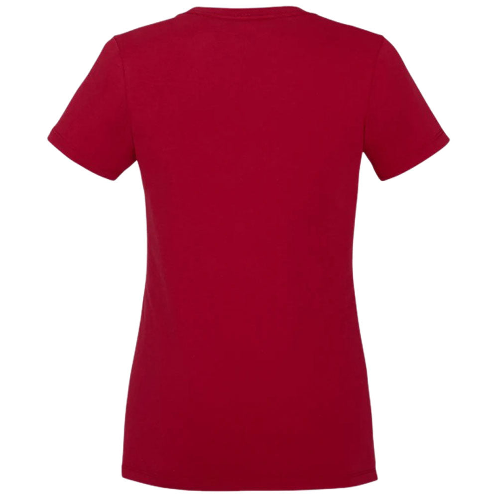 Elevate Women's Retro Red Somoto Eco Short Sleeve T-Shirt - A Fashionable Eco - Choice!