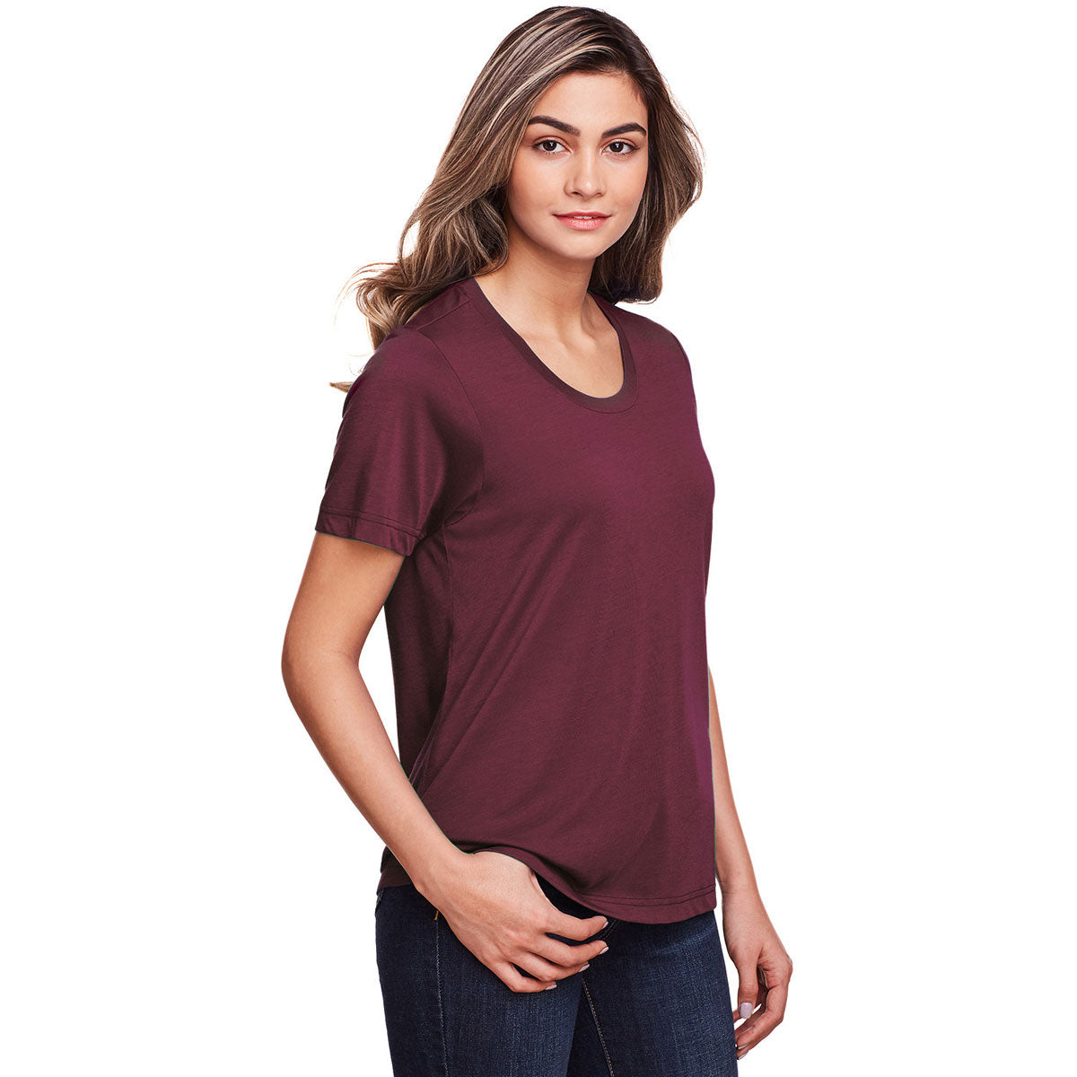 Core 365 Women's Stunning Burgundy Fusion ChromaSoft Performance T-Shirt