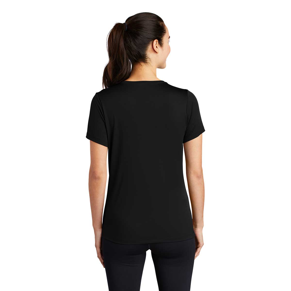 Sport-Tek Women's Black Posi-UV Pro Scoop Neck Tee: The Ultimate Versatile Tee