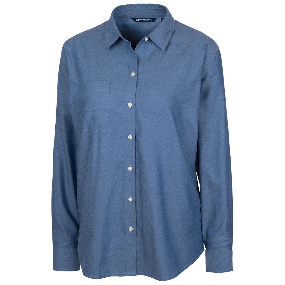 Cutter & Buck Women's Stunning Indigo Windward Twill Long Sleeve Shirt