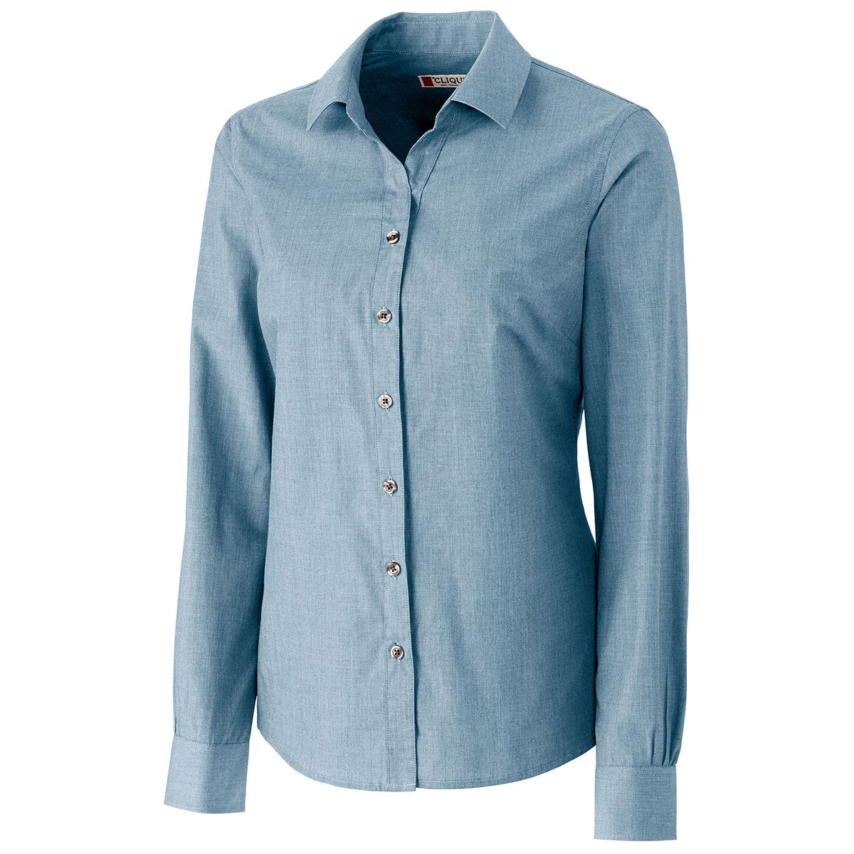Clique Women's Royal Blue Halden: Stain-Resistant Long Sleeve Shirt for All Occasions