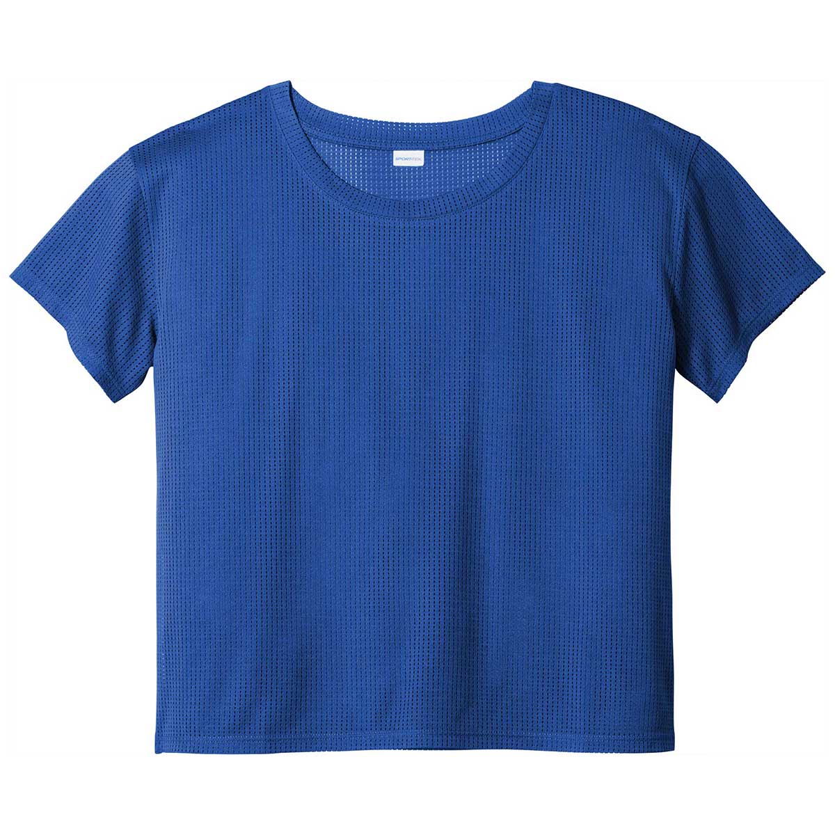 Sport-Tek Women's True Royal Crop Tee: PosiCharge Wicking for Active Women