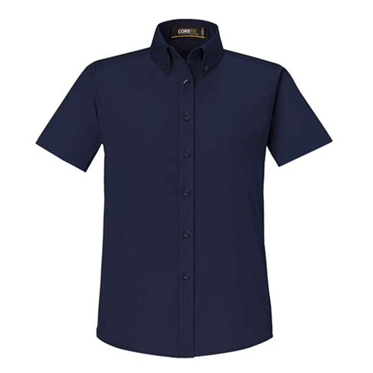 Core 365 Women's Classic Navy Optimum Short-Sleeve Twill Shirt: A Must-Have for Style and Durability