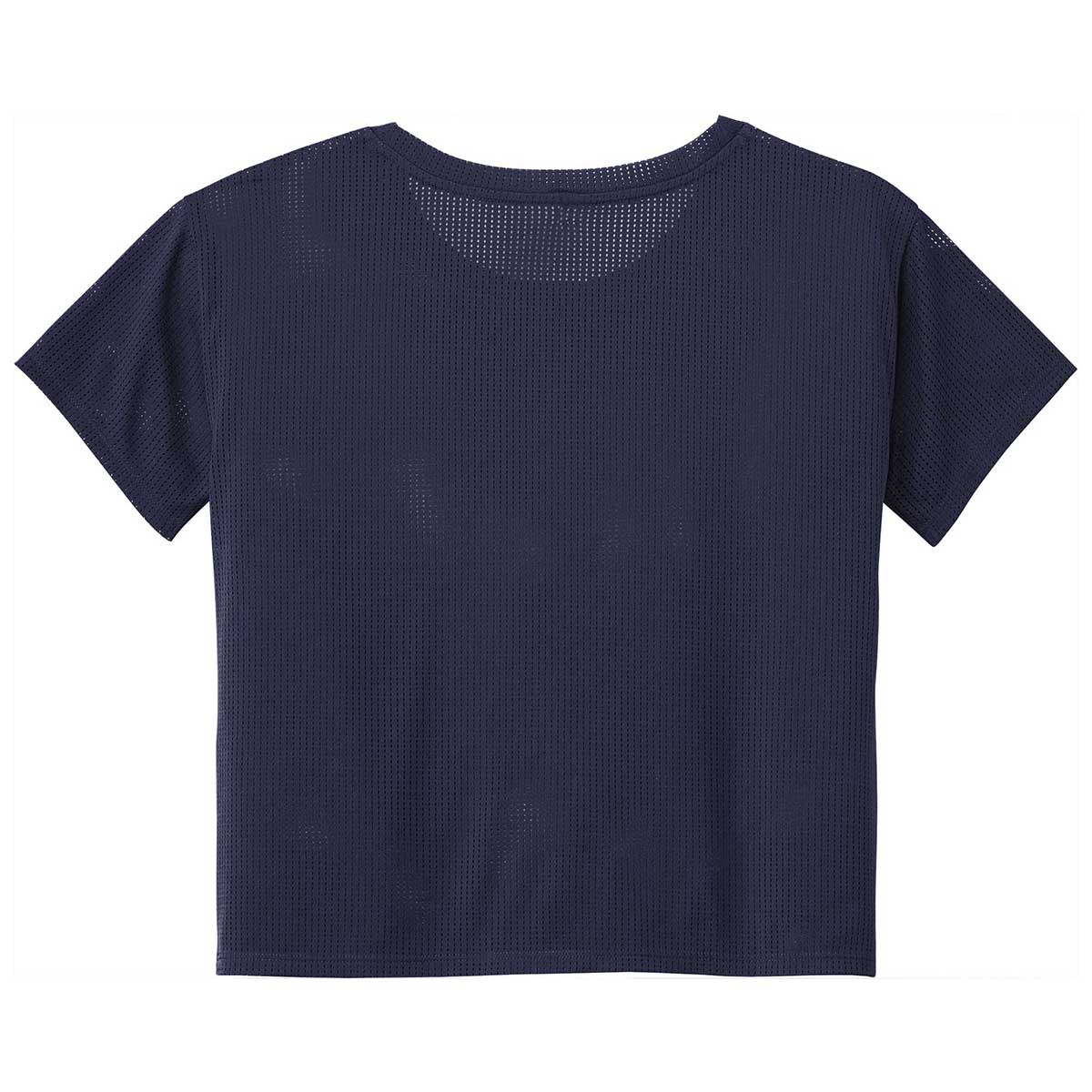 Sport-Tek Women's True Navy PosiCharge Tri-Blend Wicking Draft Crop Tee - Ideal for Active Women