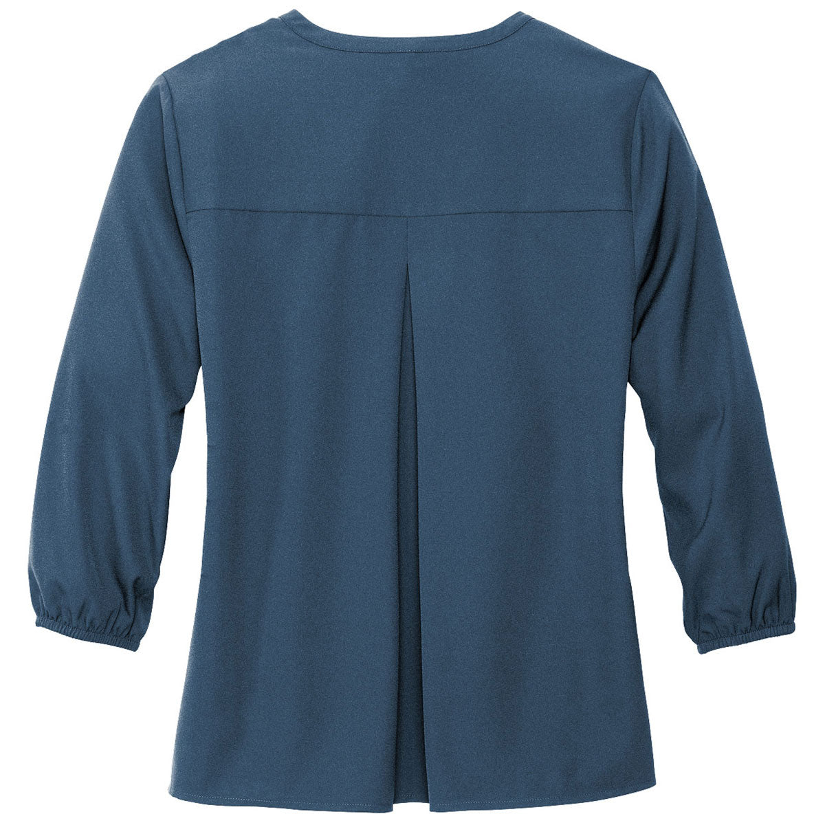Mercer+Mettle Women's Insignia Blue Stretch Crepe 3/4 Sleeve Stylish Blouse