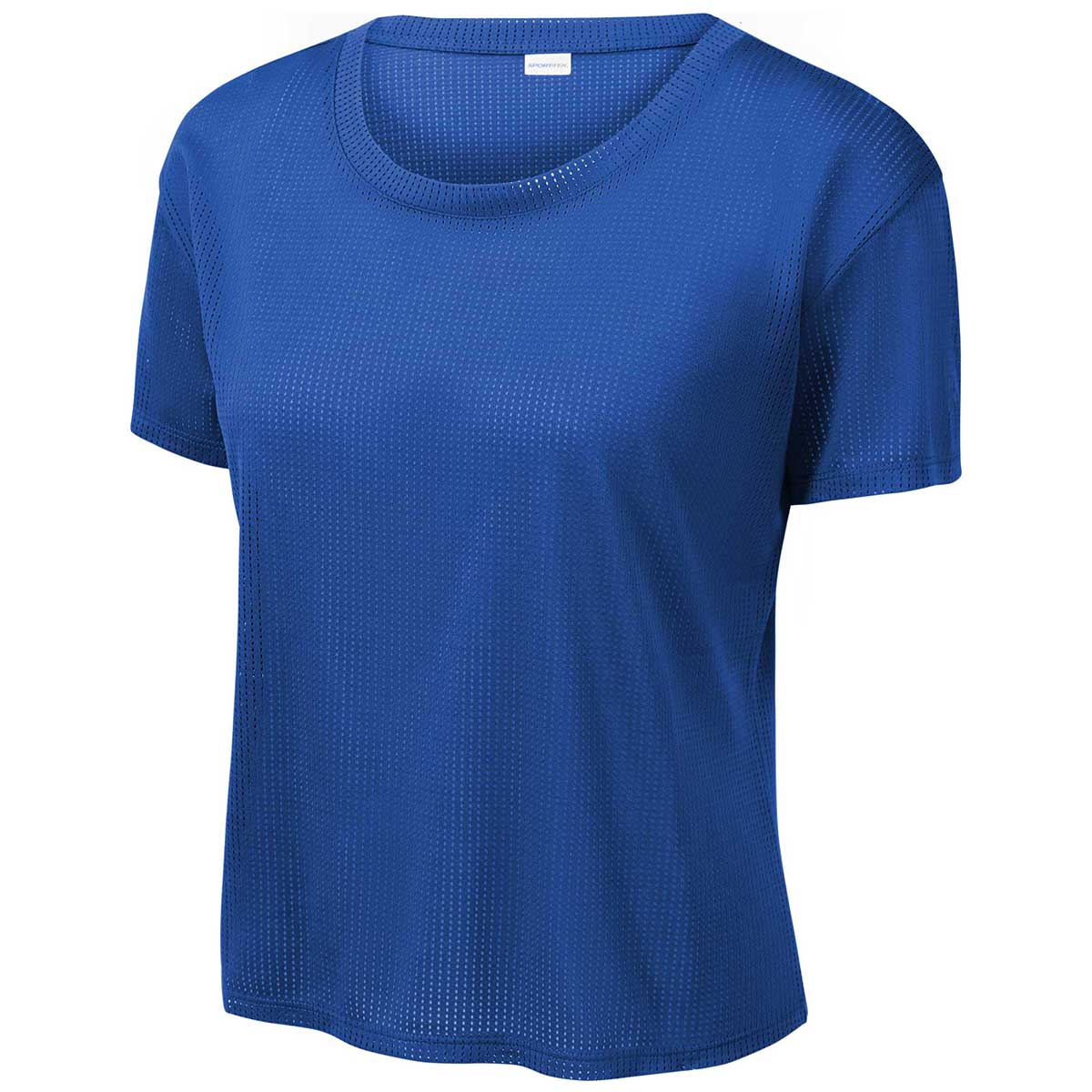 Sport-Tek Women's True Royal Crop Tee: PosiCharge Wicking for Active Women