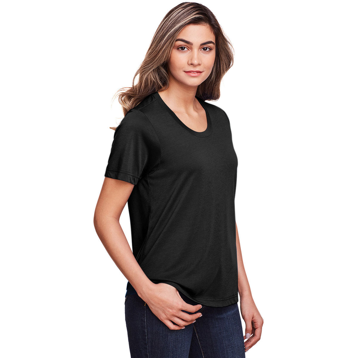 Core 365 Women's Black Fusion ChromaSoft Performance T-Shirt - The Ultimate Activewear