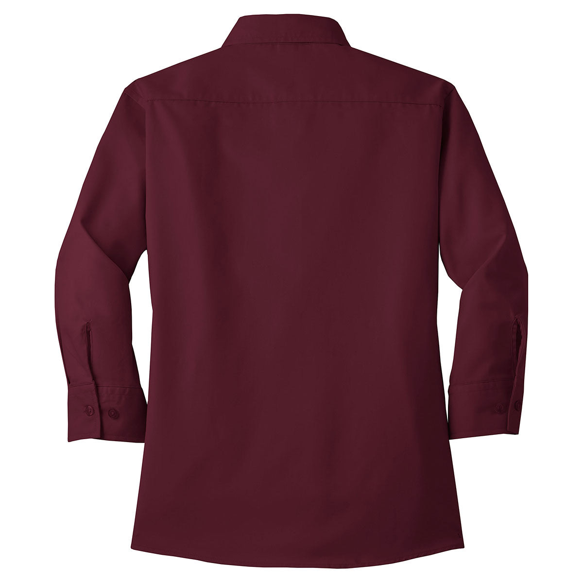 Port Authority Women's Burgundy 3/4-Sleeve Easy Care Professional Shirt