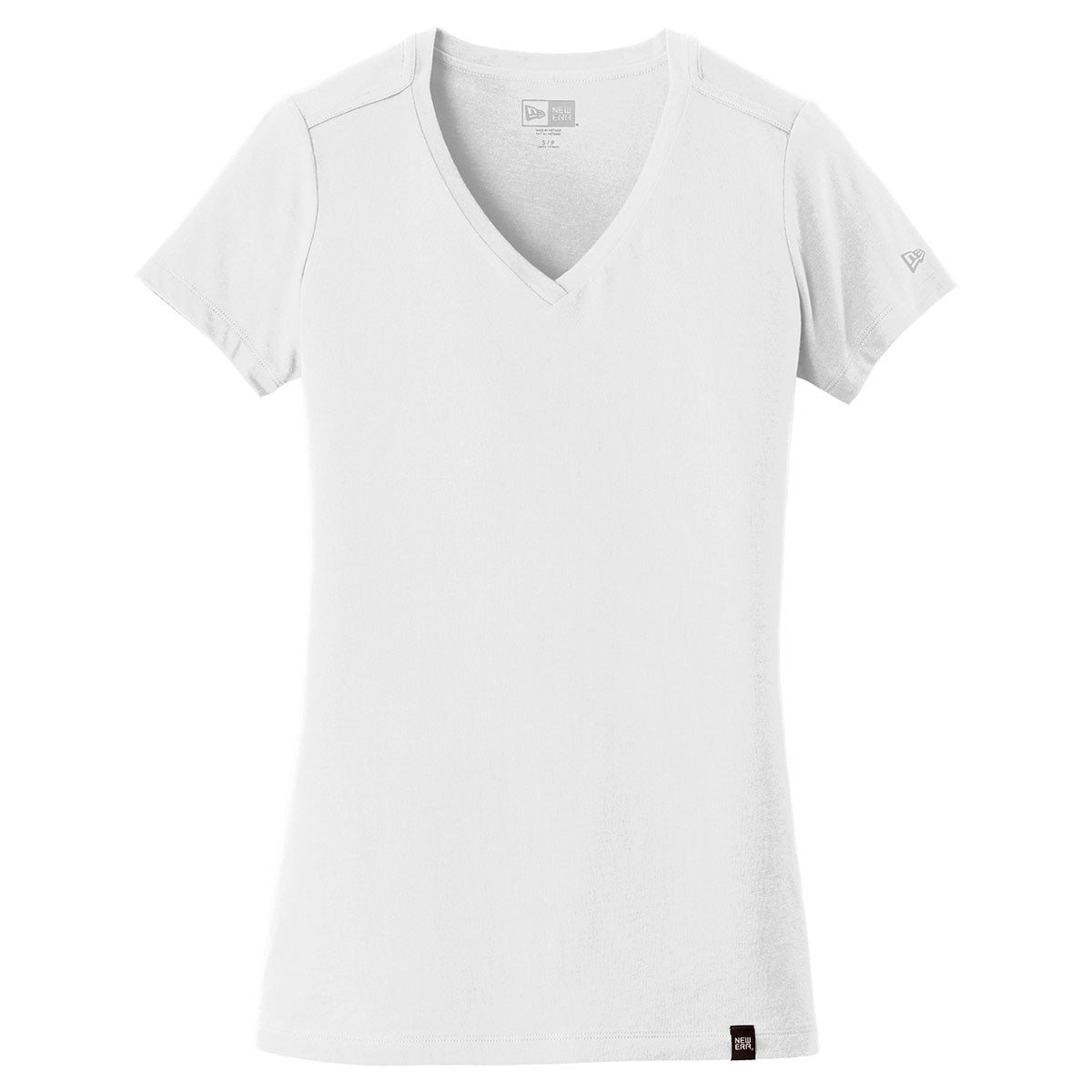 New Era's Stunning Women's White Heritage Blend V-Neck Tee
