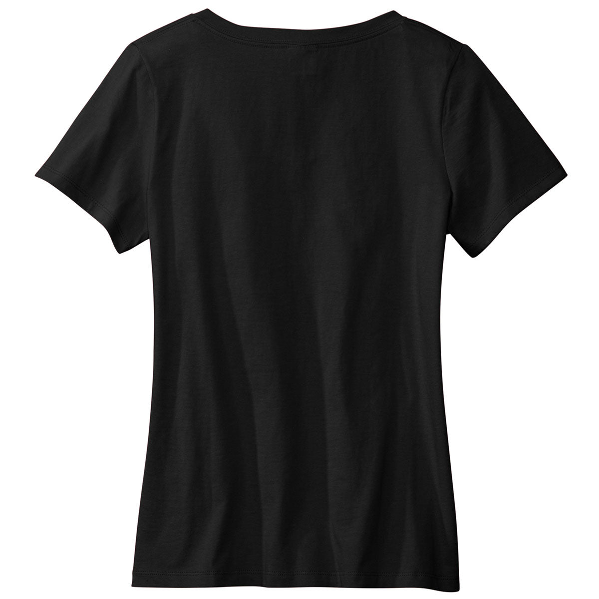 Volunteer Knitwear Women's Stunning Deep Black Daily V-Neck Tee - A Must-Have!