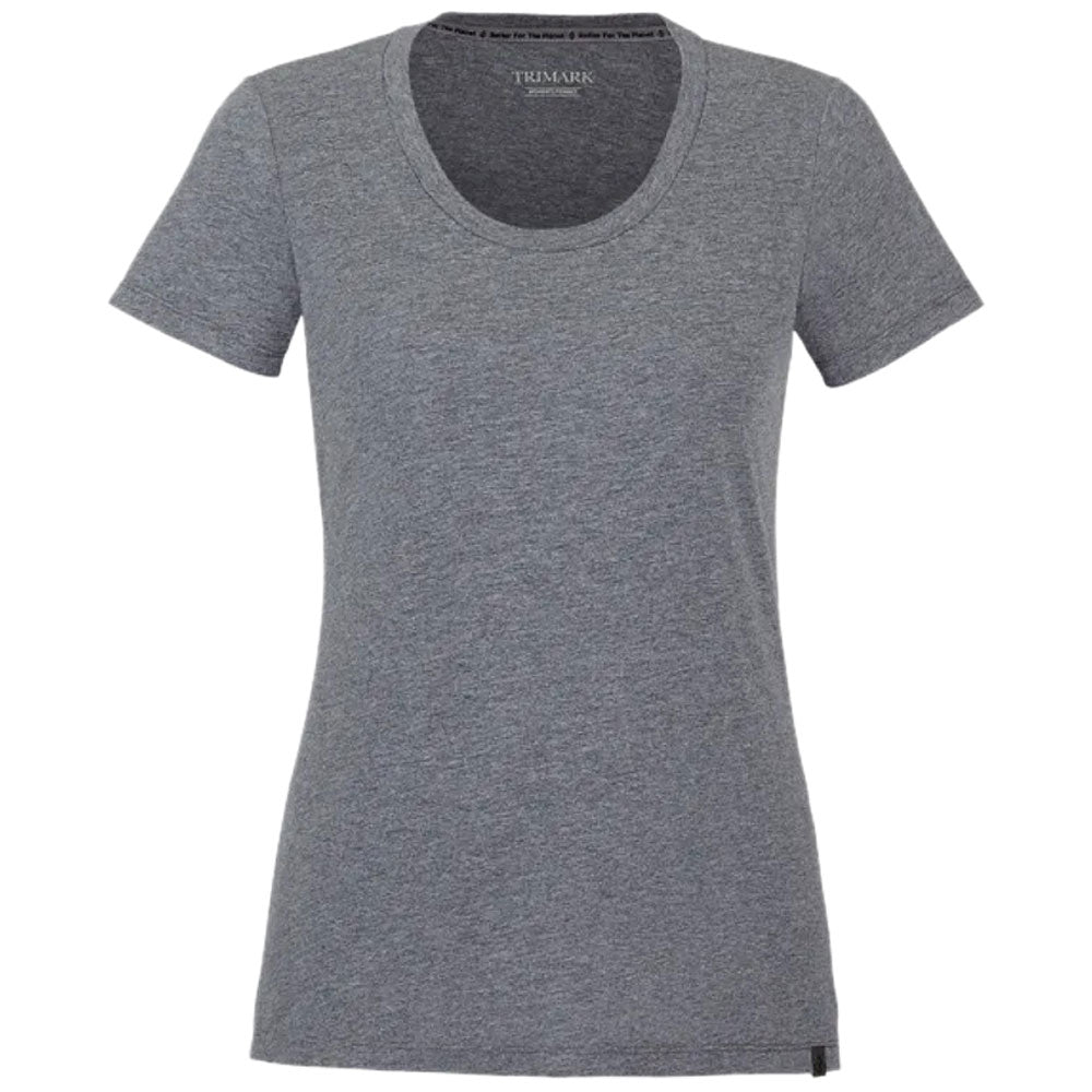 Elevate Women's Charcoal Heather Somoto Eco Short Sleeve Tee - Stylish & Sustainable