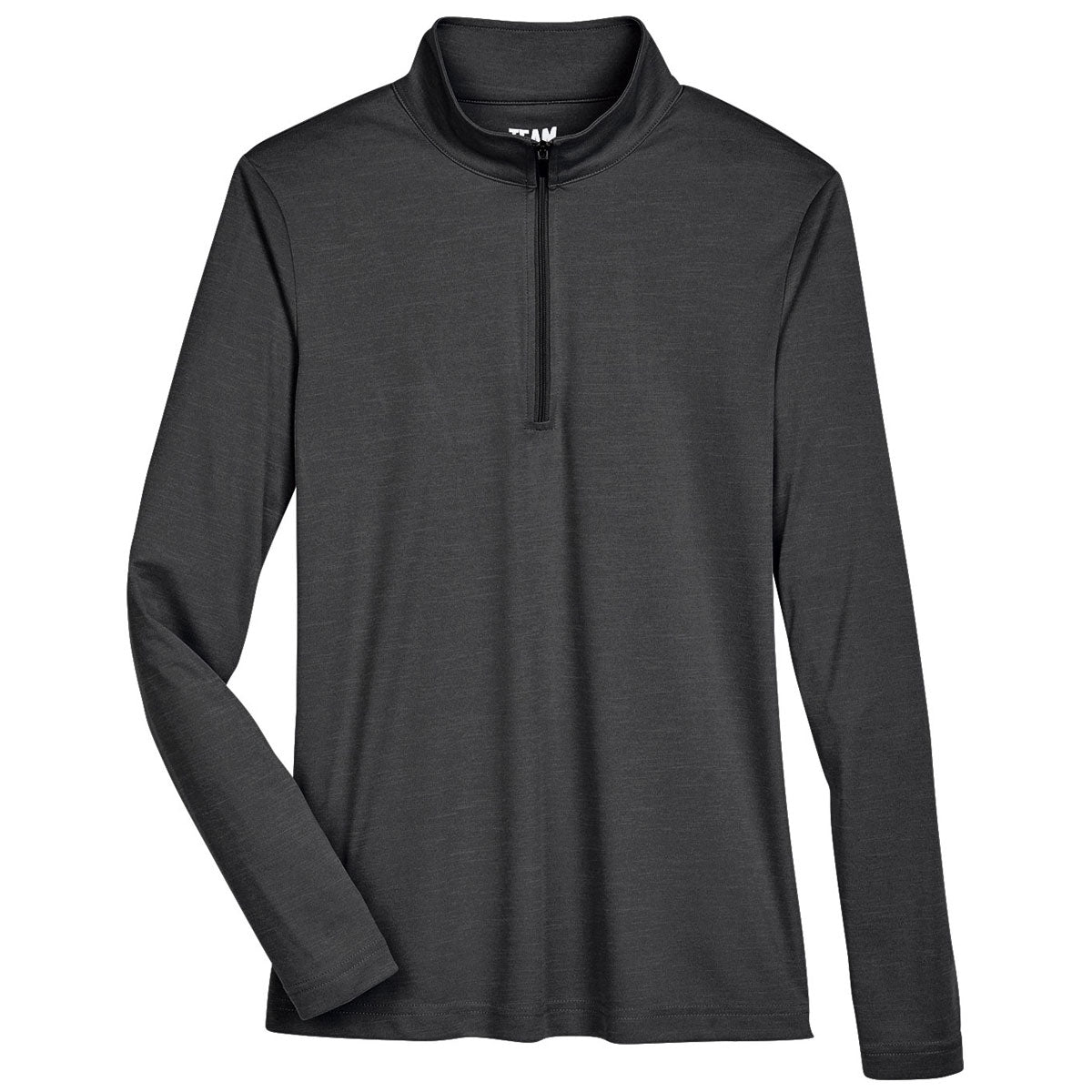Team 365 Women's Black Heather Zone Sonic Heather Performance Quarter-Zip: A Dreamy Branded Apparel