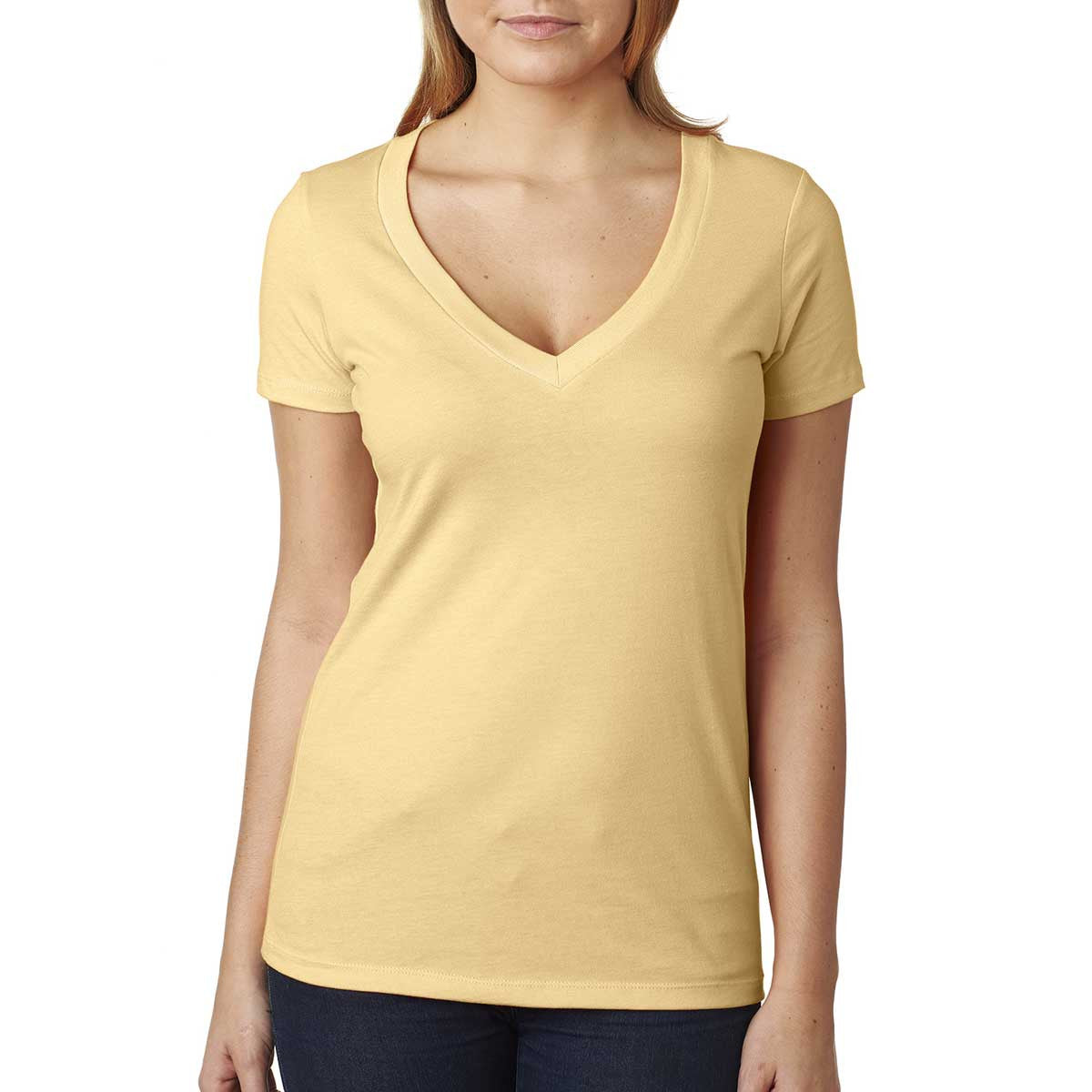 Next Level Women's Banana Cream CVC Deep V Tee: A Fashion Upgrade