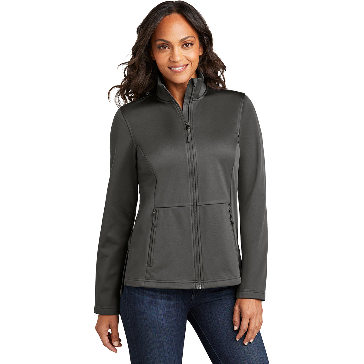 Port Authority Women's Sleek Grey Steel Flexshell Jacket