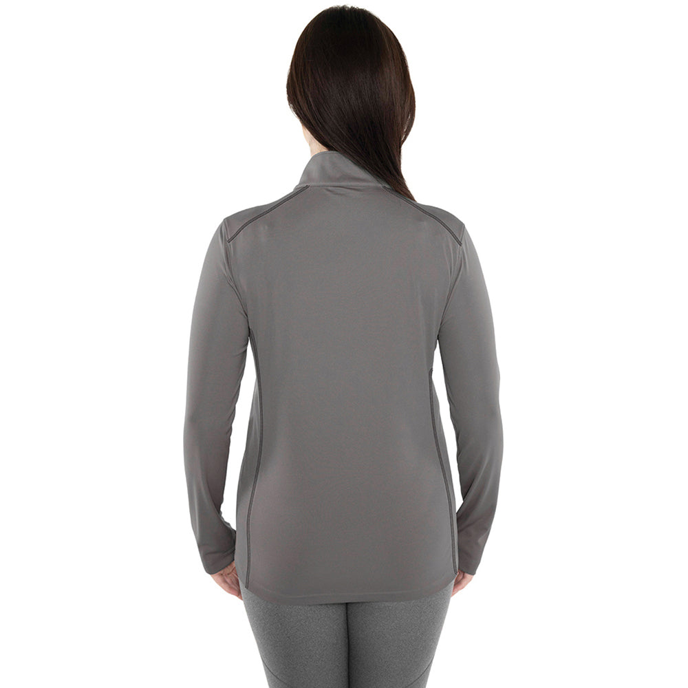 Charles River Women's Grey Horizon Quarter Zip Pullover - Stylish Team Gear