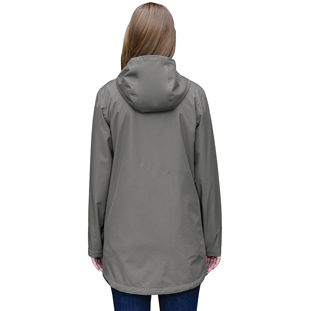 Charles River Women's Stylish Grey Atlantic Rain Shell Jacket