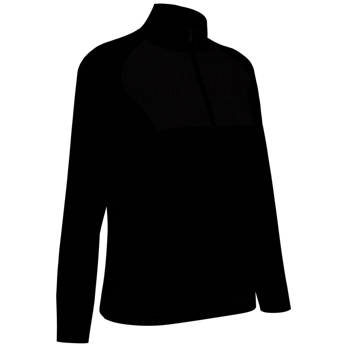 Perry Ellis Women's Stylish Black Heather 1/4 Zip Pullover