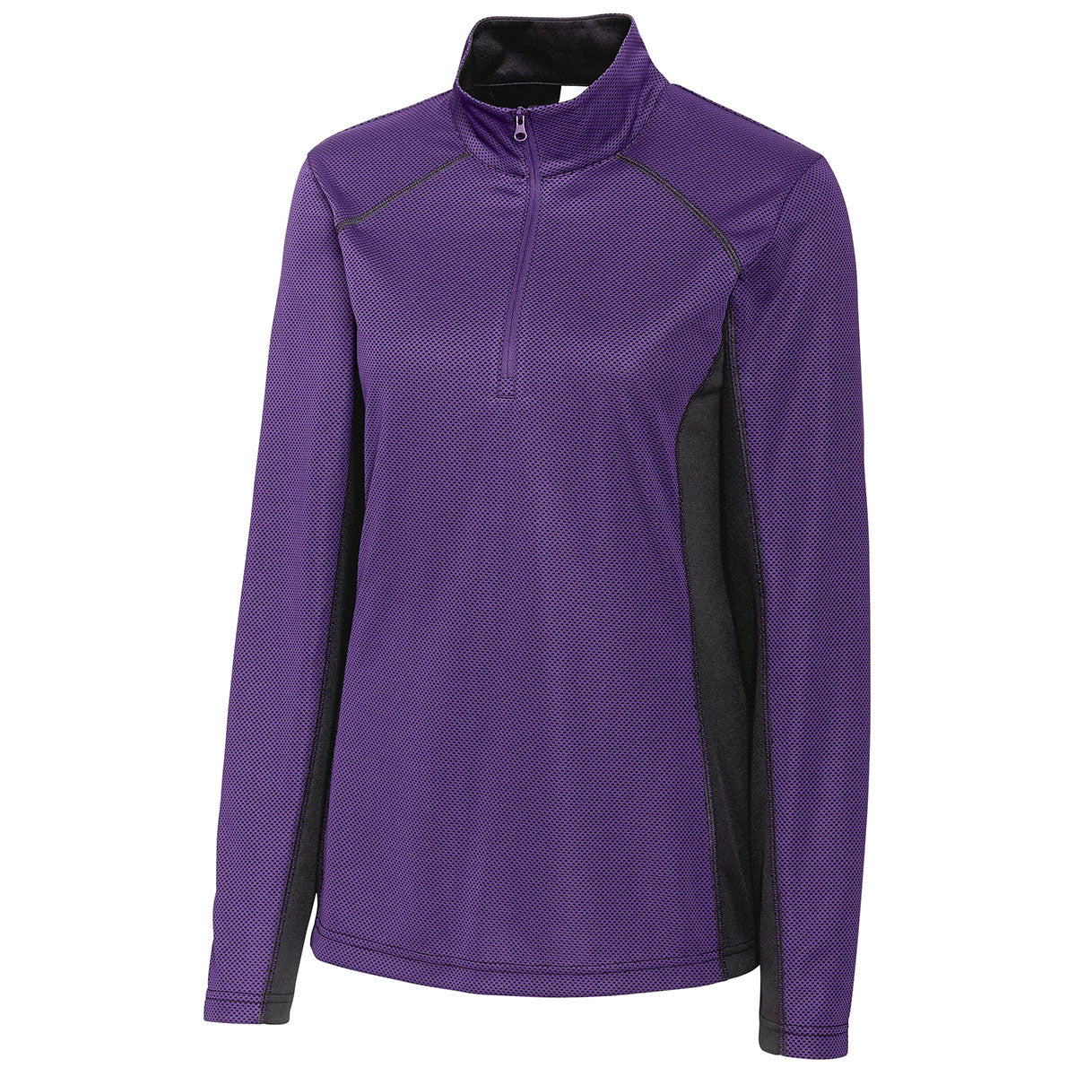 Clique Women's College Purple Ice Colorblock Half-Zip: A Fashion Statement!