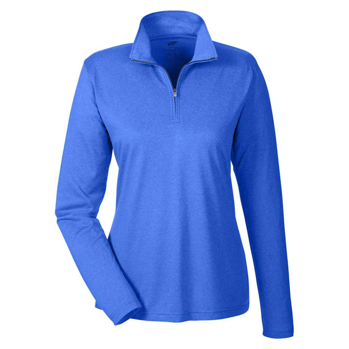 UltraClub Women's Royal Heather Cool & Dry Performance Quarter-Zip: A Fashion Home Run!