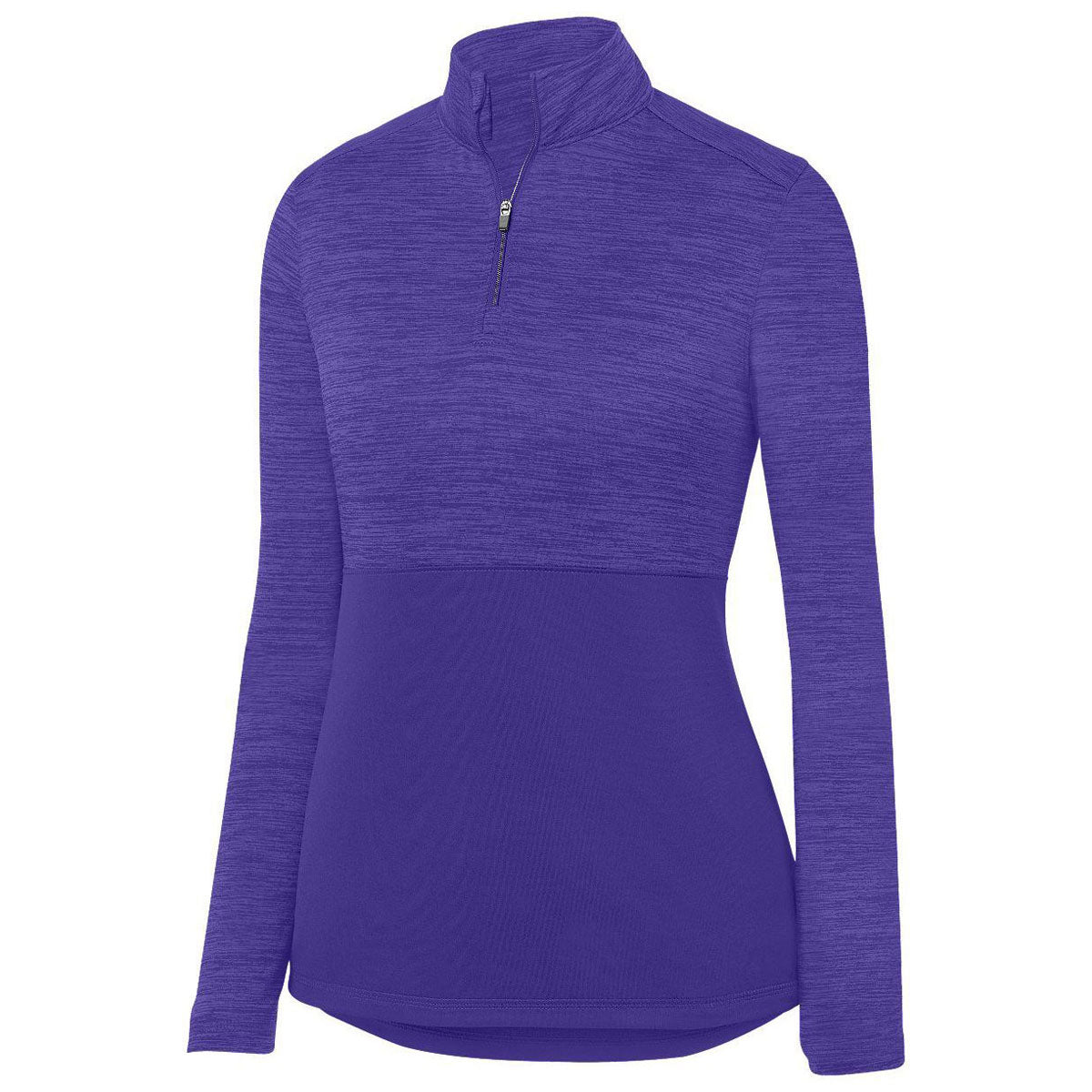 Augusta Women's Enchanting Purple Shadow Tonal Heather Quarter Zip Pullover