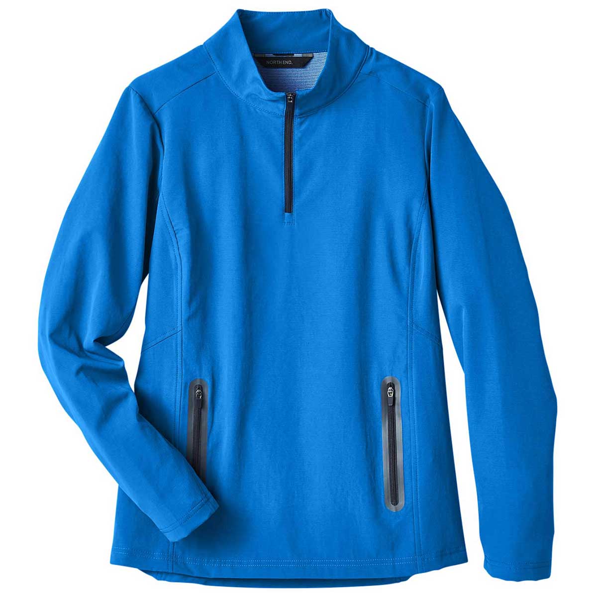 North End Women's Stunning Olympic Blue/Carbon Quest Stretch Quarter-Zip Jacket
