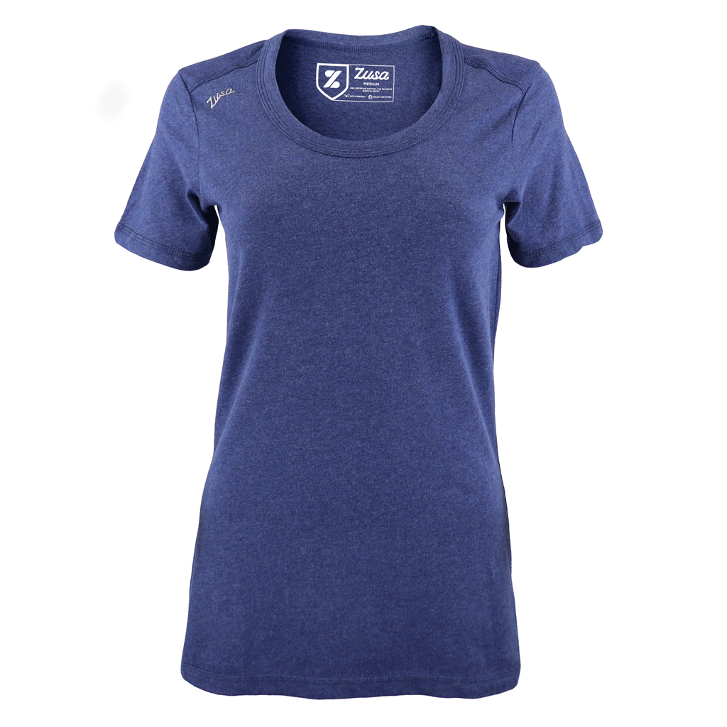 Zusa Women's Exquisite True Navy Heather Peachy Tee
