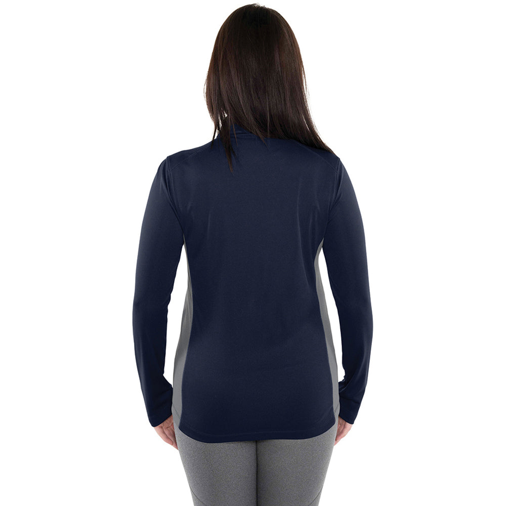 Charles River Women's Navy Horizon Quarter Zip Pullover - Stylish Team Gear