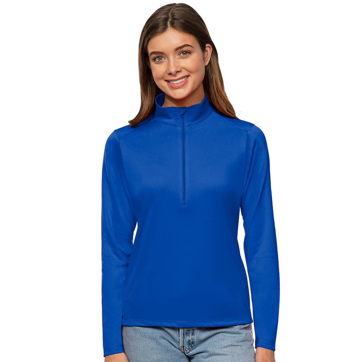 Antigua Women's Stunning Dark Royal Tribute 1/2 Zip Pullover