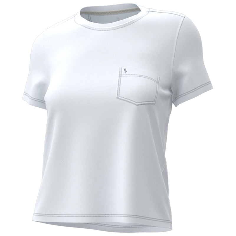 A. PUTNAM's Stunning Women's Bright White Pocket Tee